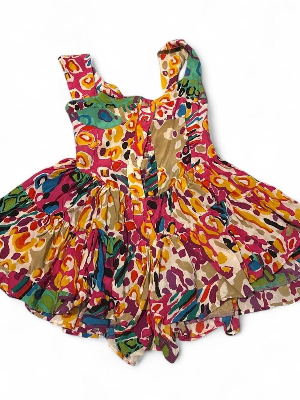 Girls Multicolor Leopard Print Twirl Dress - Kids Costume